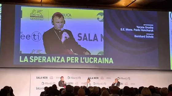 Monsignor Pavlo Honcharuk, vescovo di Kharkiv-Zaporizhzhia, al Meeting di Rimini