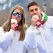 Medaglie azzurre. In gigante Chiara Mazzel d'argento con Fabrizio Casal