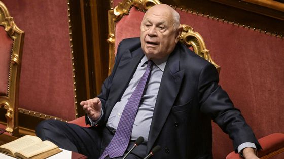 Il ministro della Giustizia, Carlo Nordio, durante la discussione in Senato del ddl sulla separazione delle carriere dei magistrati, Roma, 29 ottobre 2025 / ANSA