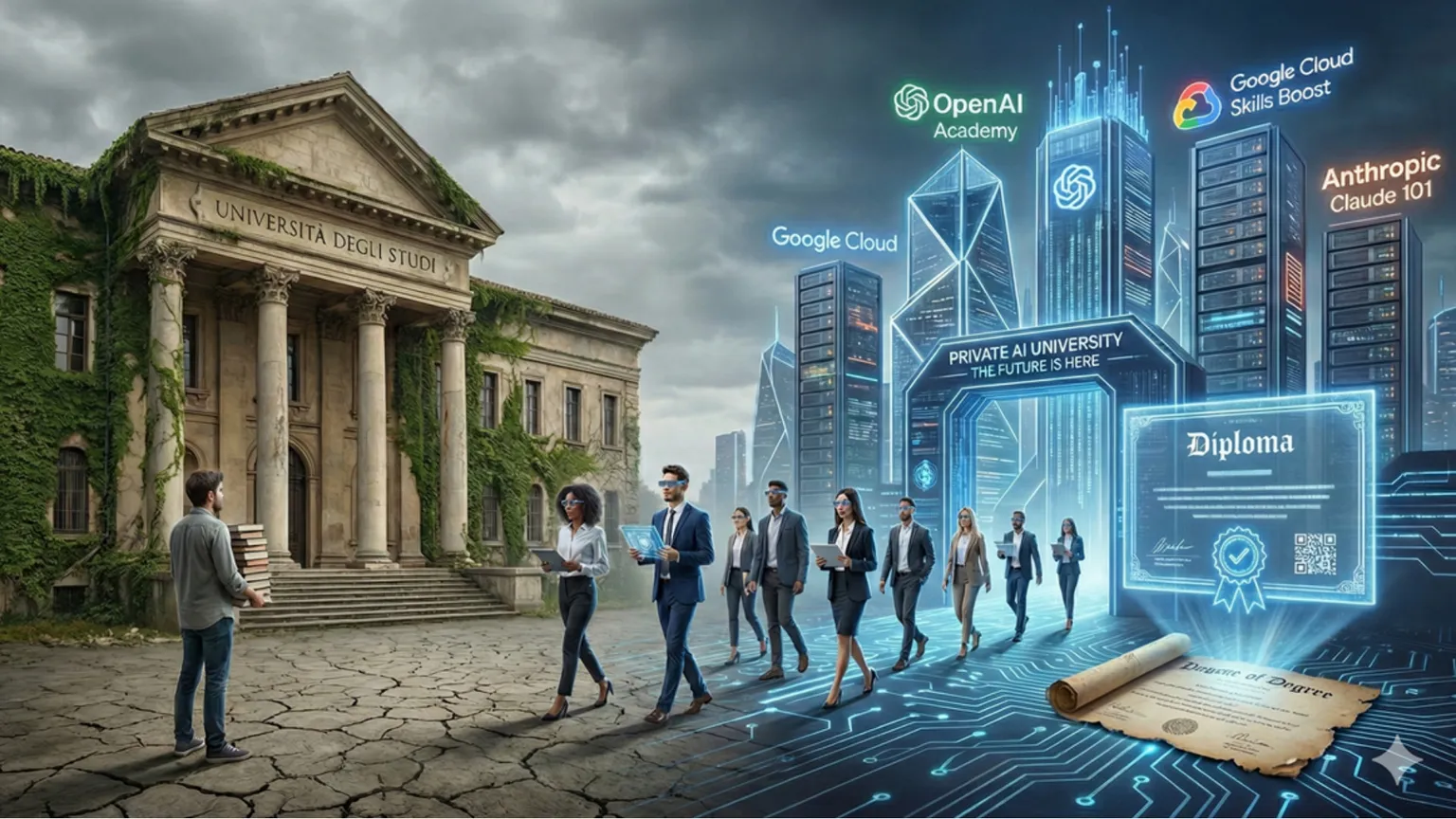 L'Università del futuro è (solo) privata, il piano di OpenAI e delle Big Tech