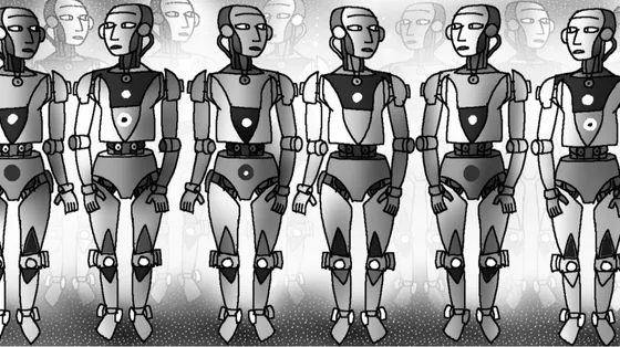 Dodici persone e un robot