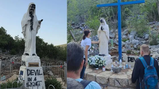 Le statue della Madonna imbrattate a Medjugorje / BLOGDIPADRELIVIO.IT