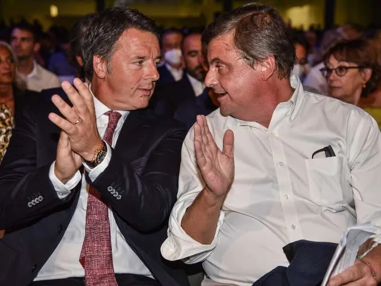 Matteo Renzi e Carlo Calenda all'apertura della campagna elettorale del Terzo Polo nel 2022