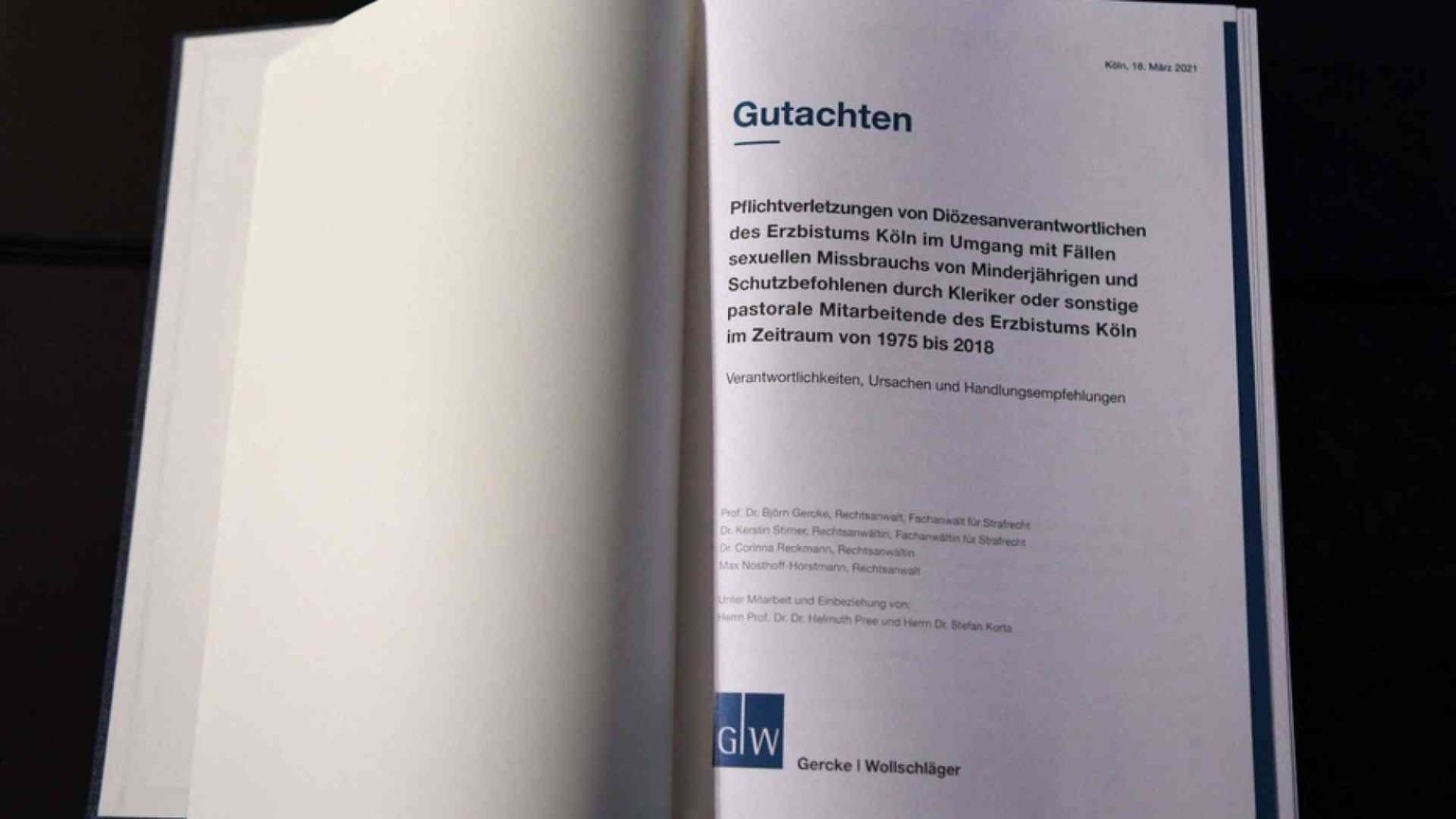 Presentati a Colonia i risultati dell'indagine sugli abusi