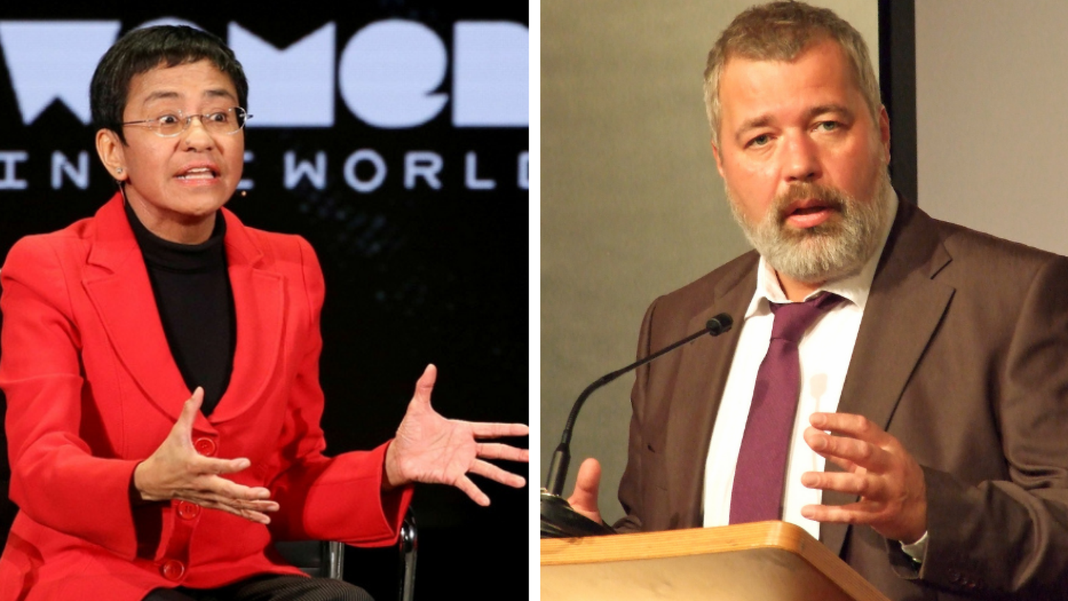 Il Nobel per la pace ai giornalisti Maria Ressa e Dmitry Muratov