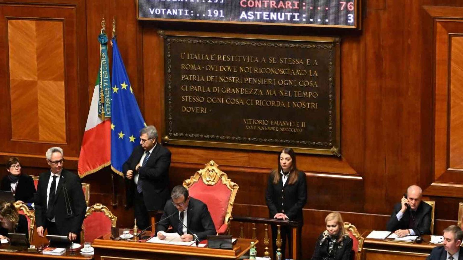 Sì blindato al Senato: la legge di bilancio passa con la fiducia
