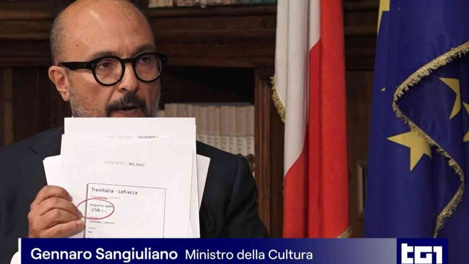 Sangiuliano al Tg1: «Solo una relazione, Meloni ha detto no alle dimissioni»