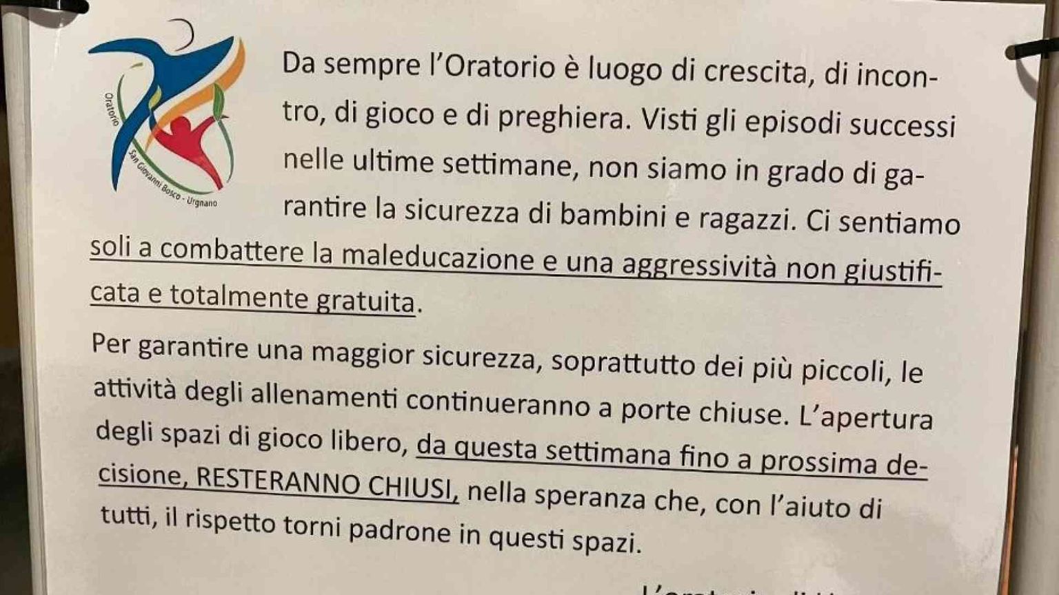 Baby gang contro disabile. E il don chiude l'oratorio