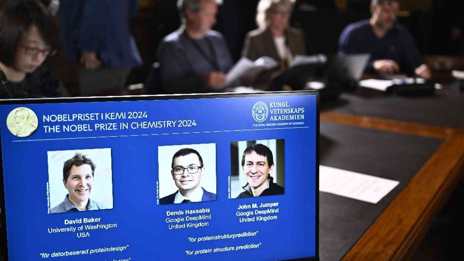 Proteine, a Baker, Hassabis e Jumper il premio Nobel per la Chimica