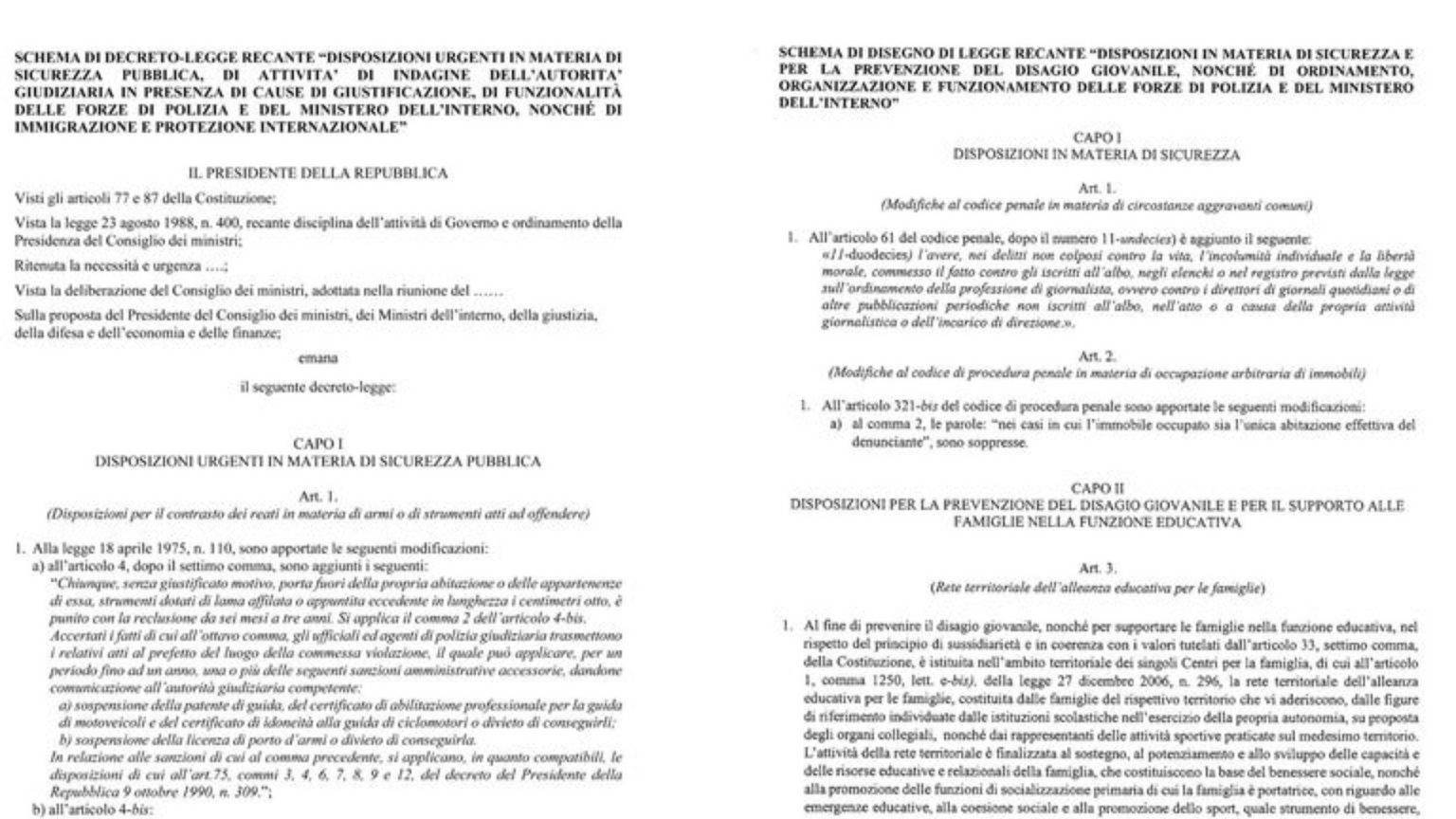 II "registro separato" per gli agenti, il fermo preventivo: ecco cosa c'è nel pacchetto sicurezza