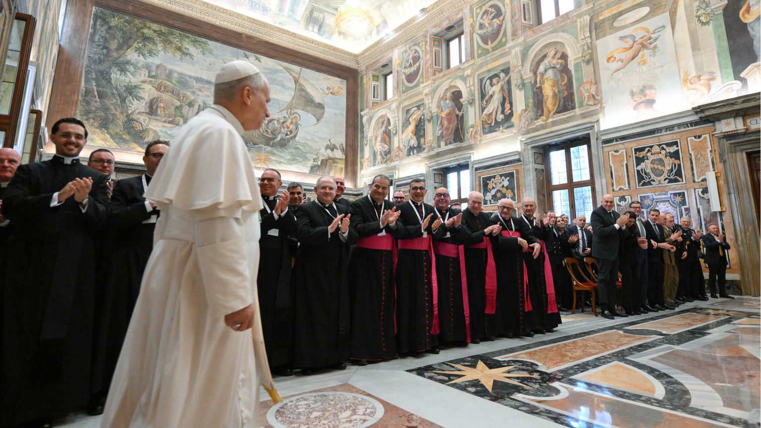 Un momento dell'udienza con l'ordinariato militare in occasione del centenario