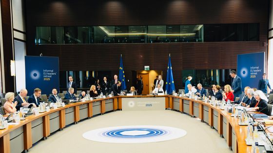 Un incontro dei leader dell'Unione europea presso il Palais d'Egmont a Bruxelles