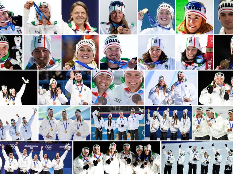 Una per una, tutte le 30 medaglie del record azzurro ai Giochi invernali
