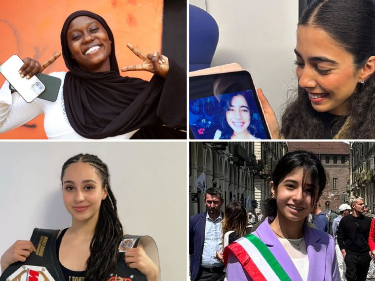 Da sinistra, in alto, in senso orario: Coumba, Maxima, Lily e Basma