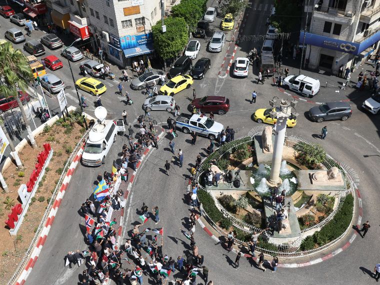 Una vista dall'alto di Ramallah/ ANSA