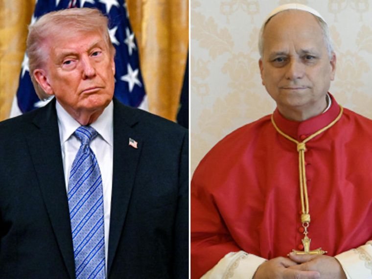 In una combo Donald Trump e Papa Leone XIV / Ansa