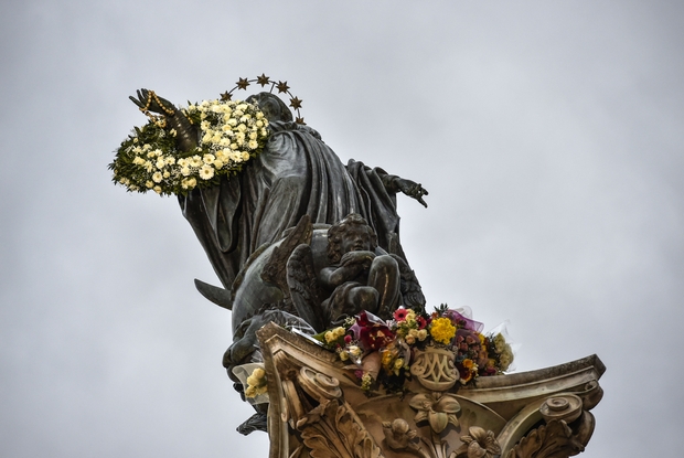 La statua dell'Immacolata Concezione a Roma