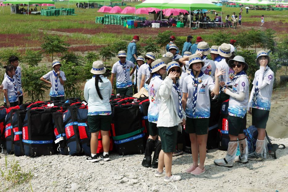 I primi arrivi nella spianata della Corea del Sud dove si tiene il Jamboree 2023