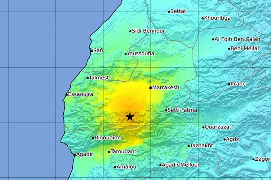 L'area del terremoto
