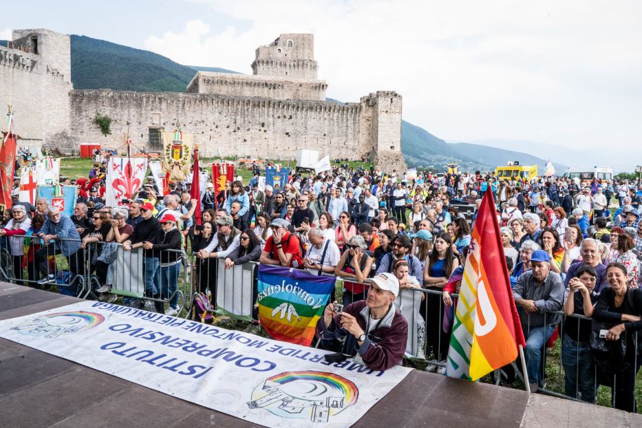 L'arrivo alla Rocca di Assisi