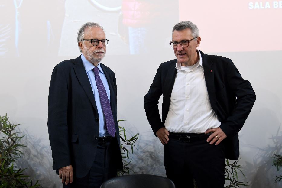 Da sinistra: Andrea Riccardi e Maurizio Landini