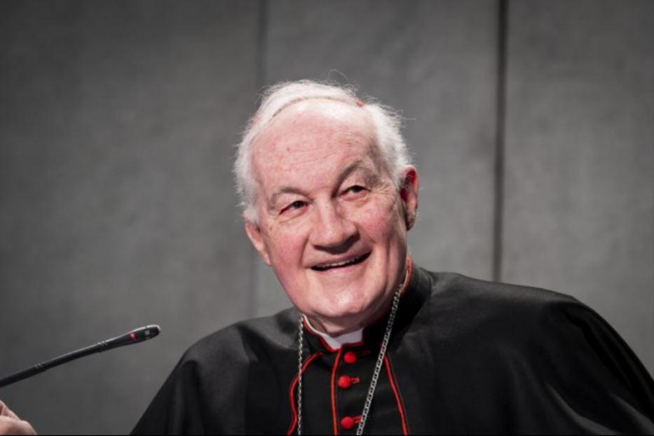 Il cardinale Marc Ouellet oggi prefetto emerito del Dicastero per i vescovi in una conferenza in Vaticano del 2021