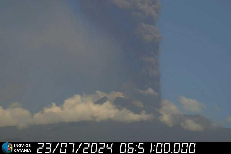 Le immagini dell'Etna girate dall'Ingv stamane