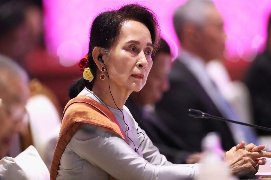 Aung San Suu Kyi nel novembre del 2019