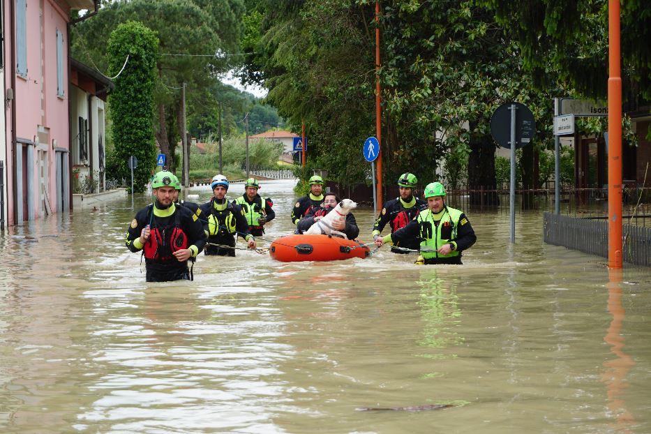 Soccorso durante l'alluvione