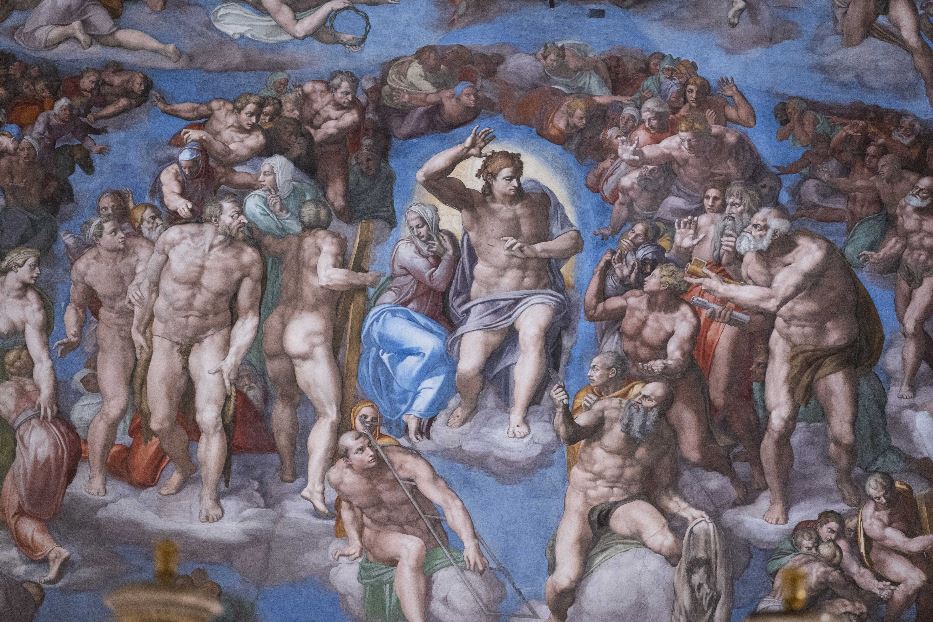 Cappella Sistina, particolare del Giudizio universale