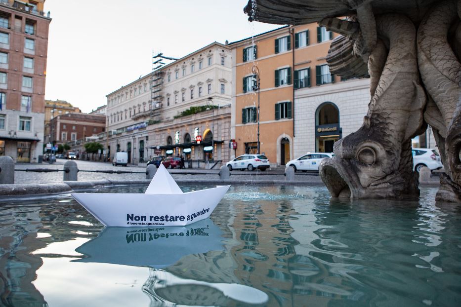 La fontana del Tritone a piazza Barberini