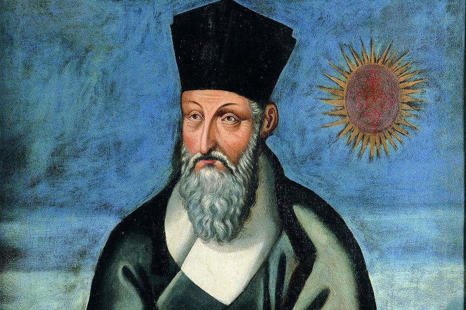 Matteo Ricci in un ritratto di Emmanuele Yu Wen-Hui (detto Pereira), 1610. Roma, Chiesa del Gesù (anno 2009)