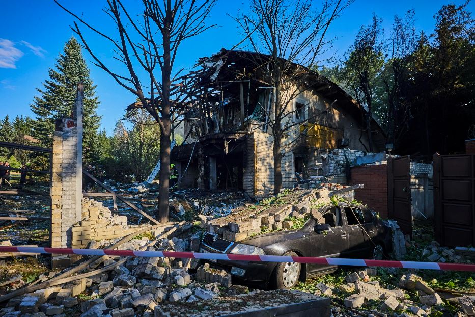 La villa di un imprenditore di Kharkiv distrutta da un missile russo