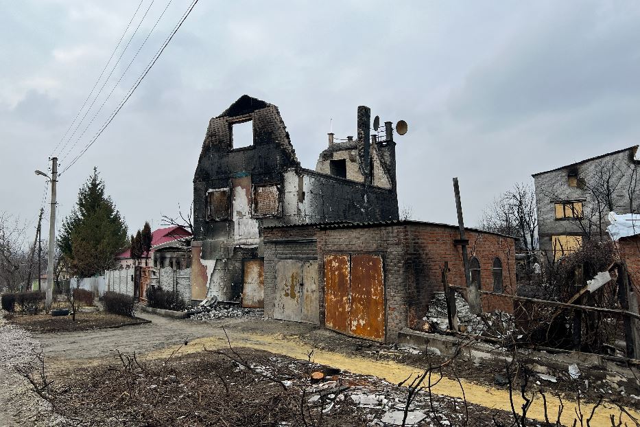 La casa distrutta a Kharkiv per un bombardamento russo