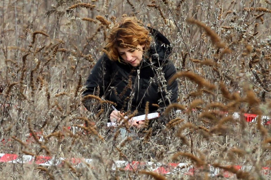 Cristina Cattaneo sul luogo del ritrovamento del cadavere di Yara Gambirasio