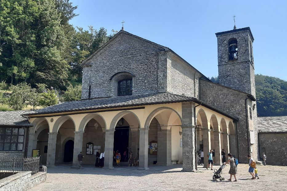 La basilica del santuario francescano della Verna in provincia di Arezzo