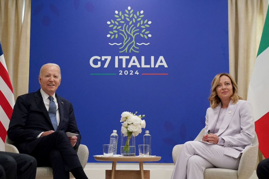 Joe Biden e Giorgia Meloni