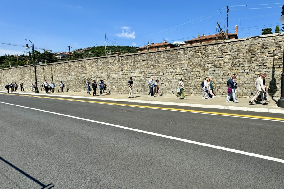 Un altro momento del percorso tra il Convention centre di Trieste fino al centro della città