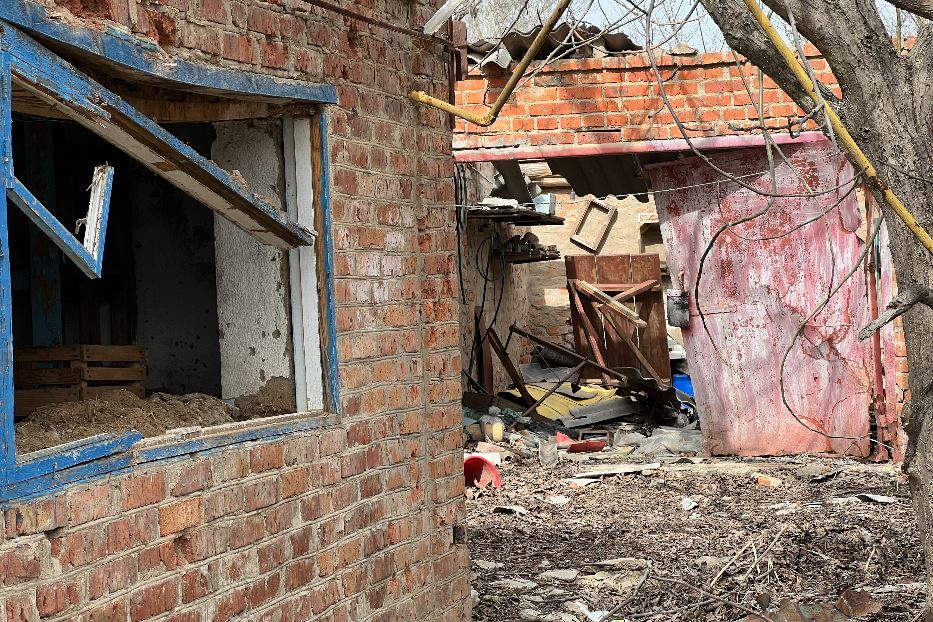 La distruzione nei villaggi intorno a Orikhiv
