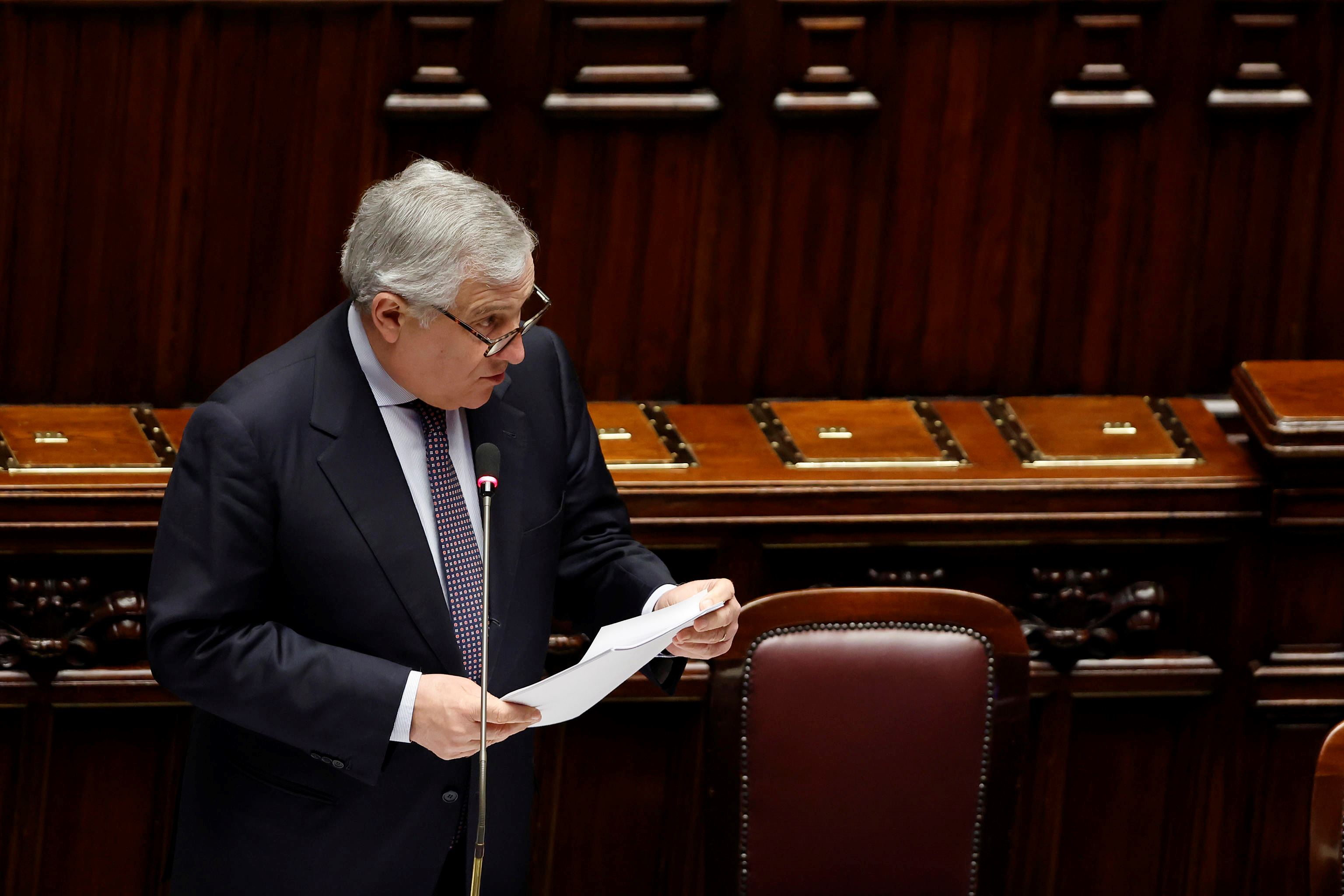 Il ministro Tajani nell'informativa alla Camera