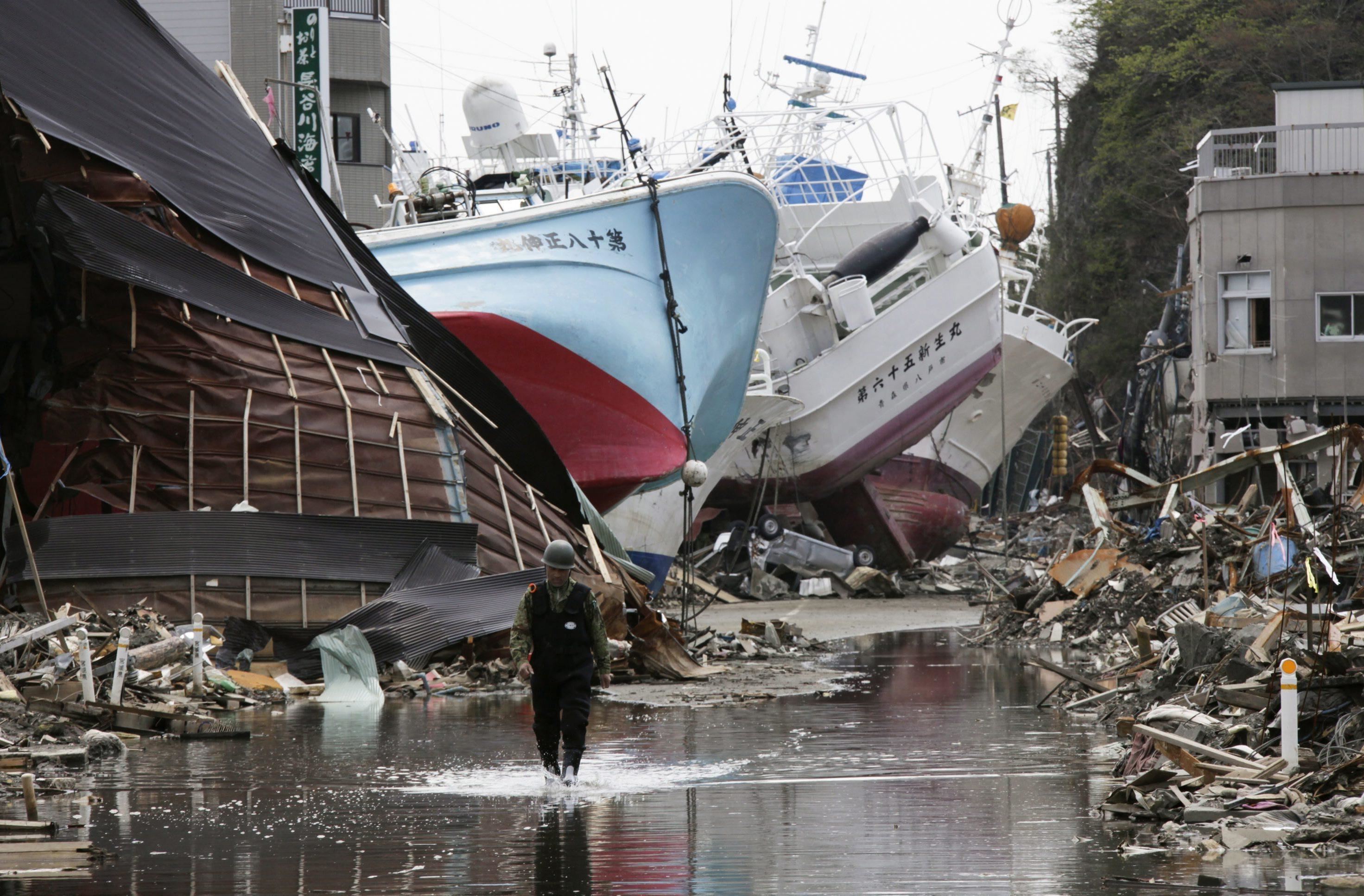 Il disastro a Kesennuma (Mìyiagi) in Giappone