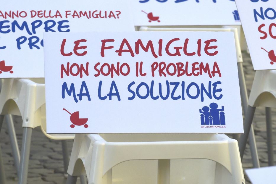 Una manifestazione del Forum delle associazioni familiari