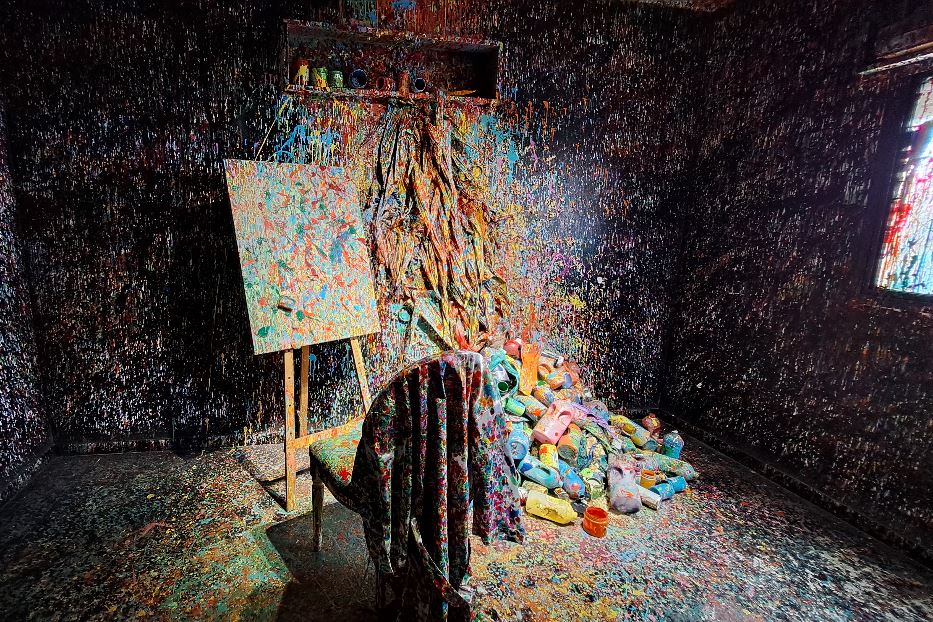 L'atelier del pittore da ragazzo, come si presenta oggi 'a colori'