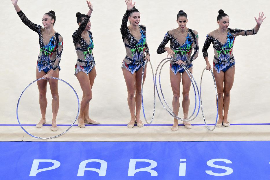 La squadra italiana di ginnastica ritmica