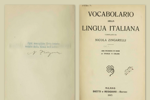 Le Eccellenze del sapere. Francobollo dedicato al Vocabolario della lingua  italiana di Nicola Zingarelli