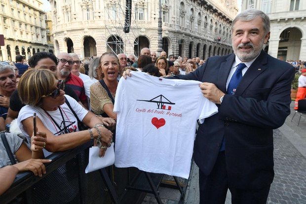 Il sindaco di Genova Marco Bucci, ora anche commissario straordinario per la ricostruzione del ponte Morandi