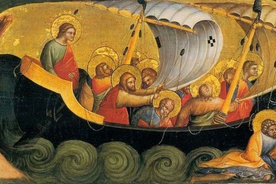 Lorenzo Veneziano, "Cristo salva Pietro"