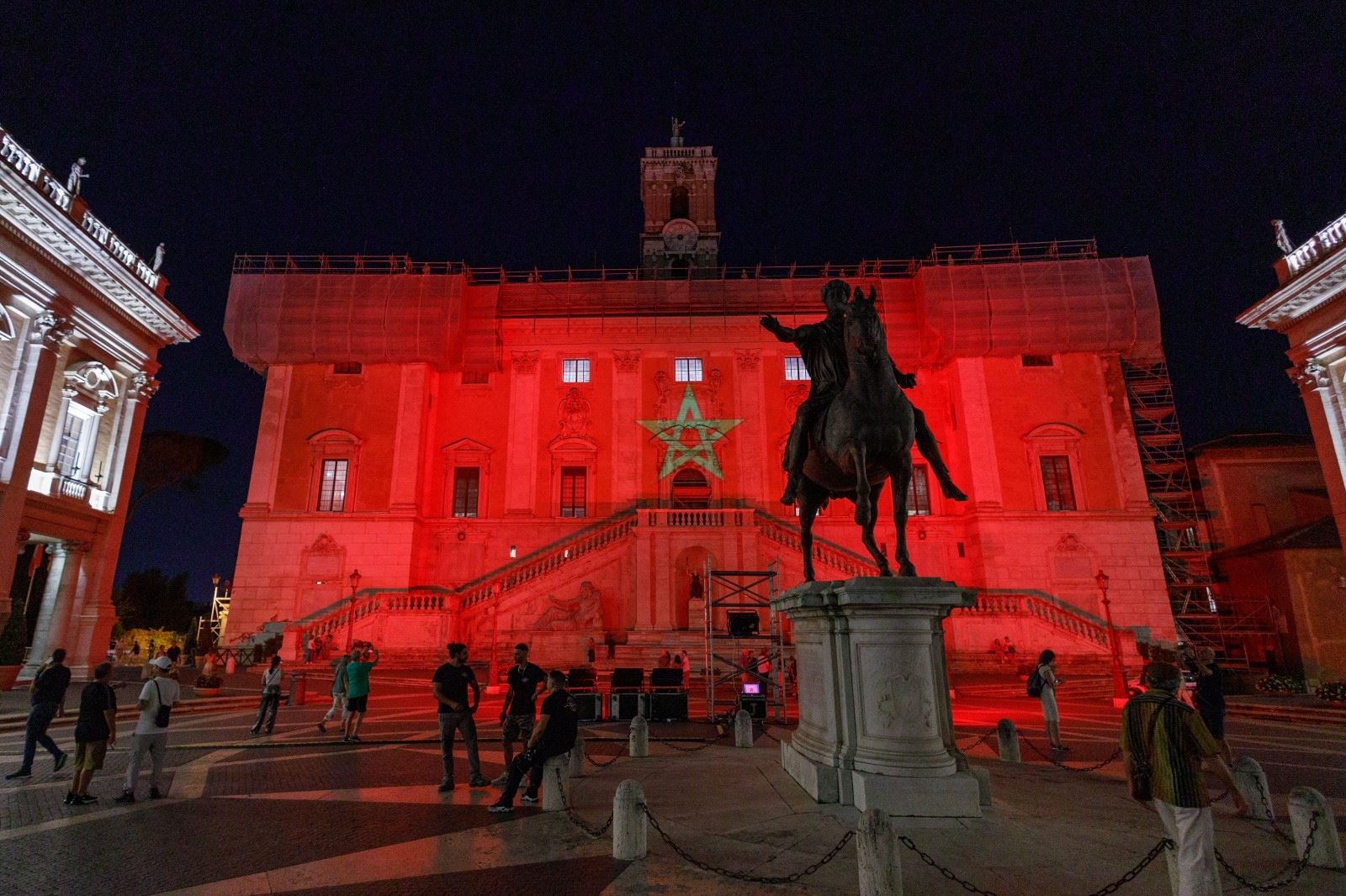 Il Campidoglio si illumina con i colori del Marocco