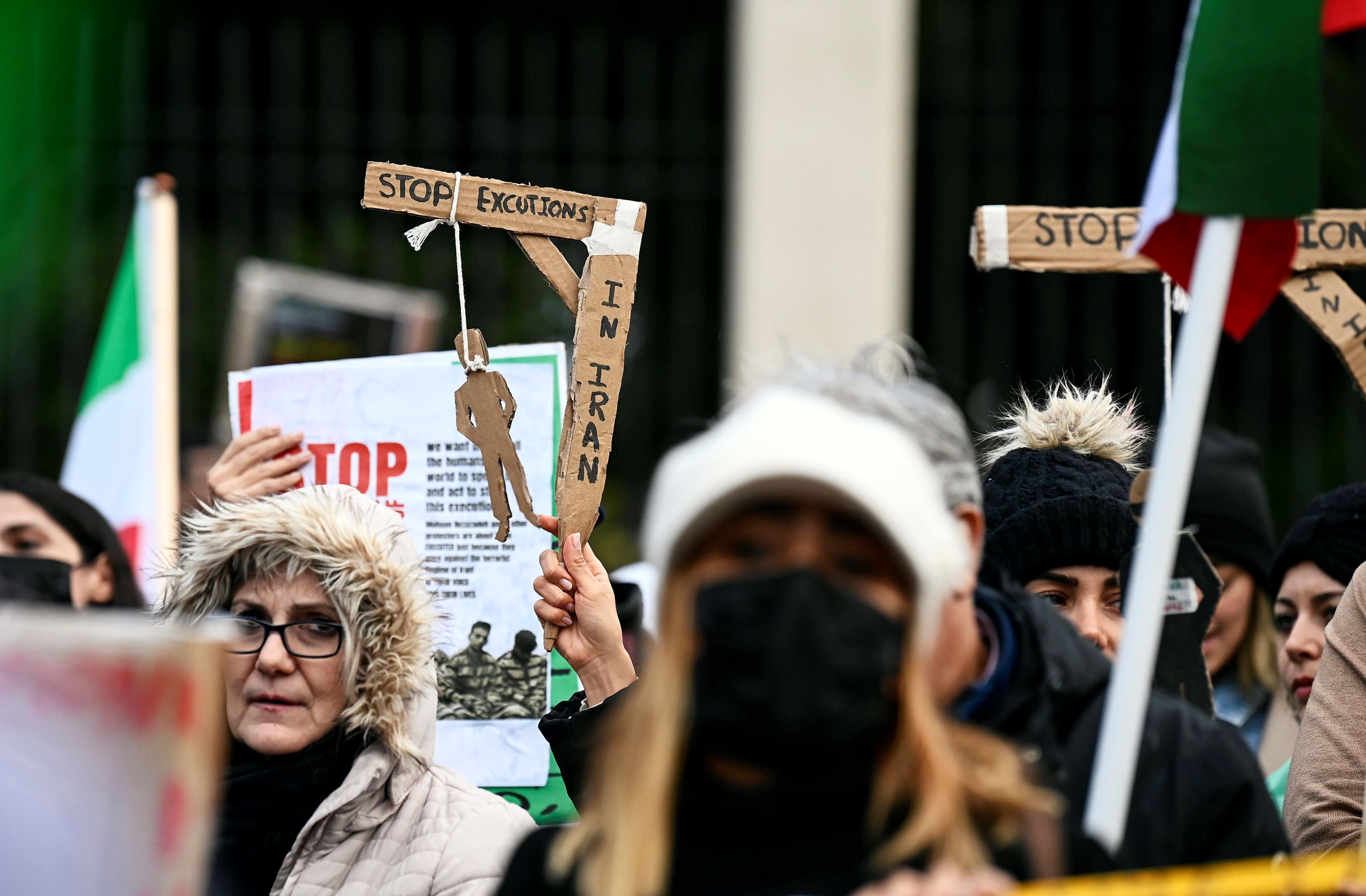 Manifestazione contro le esecuzioni capitali in Iran a Roma