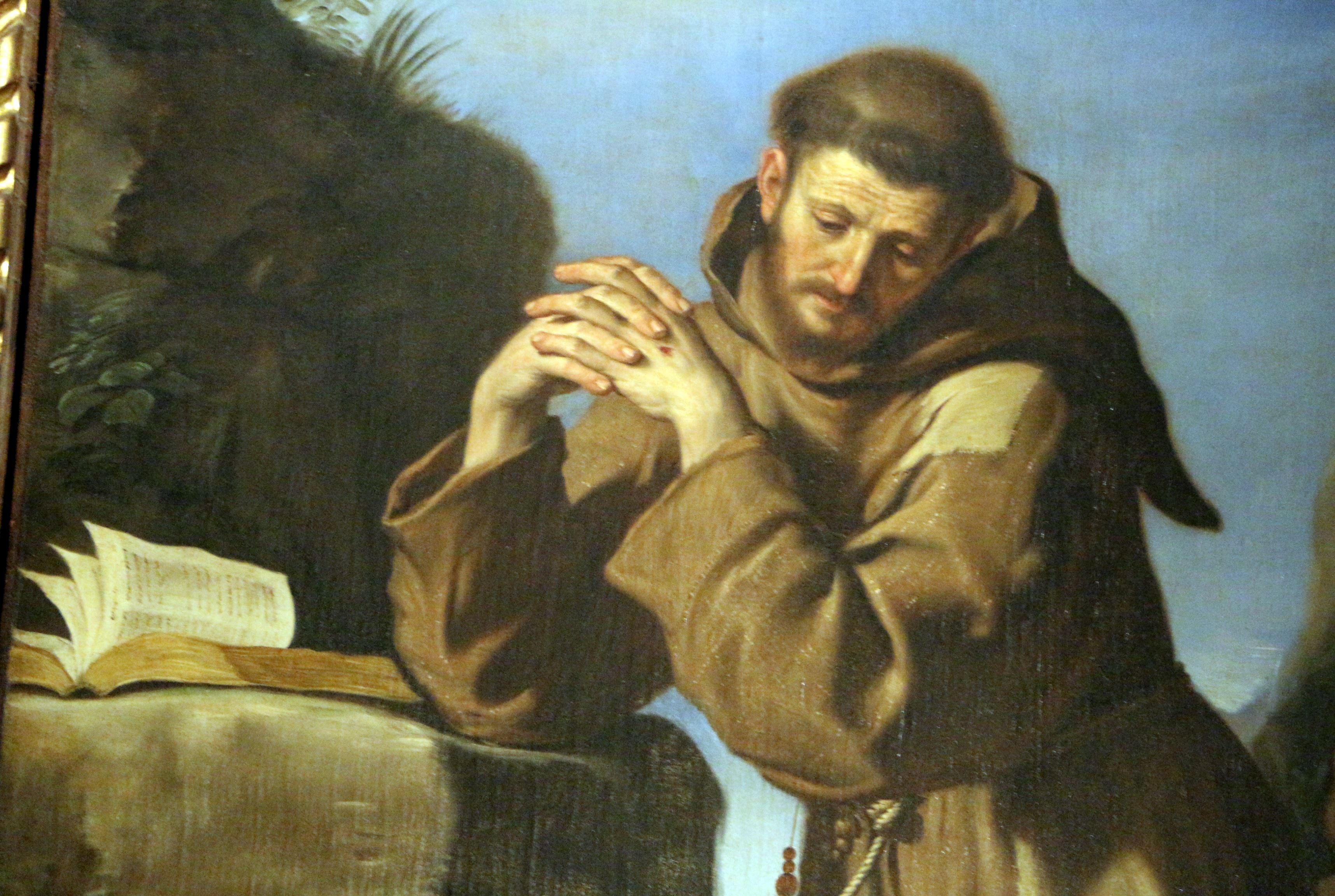 Guercino, San Francesco che adora il Crocifisso
